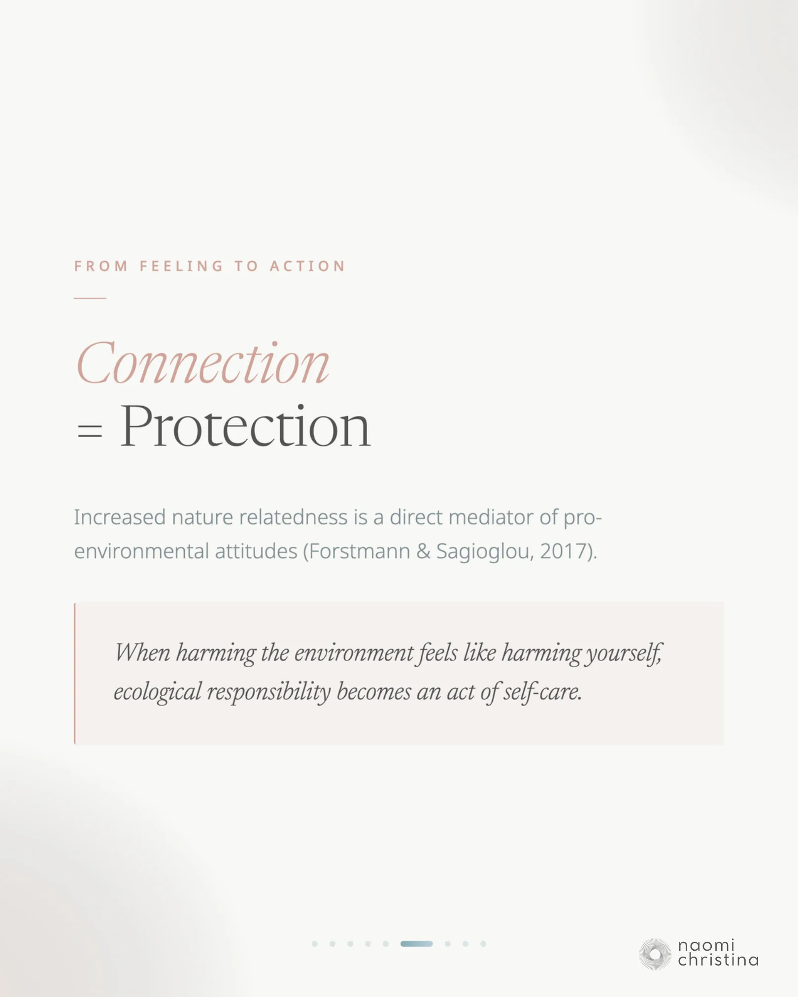 Slide on the relationship between inner transformation and ecological awareness