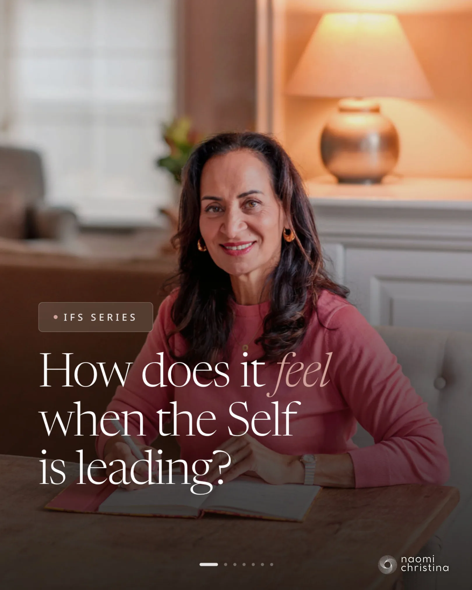 Cover slide: 'How does it feel when the Self is leading?' — an Internal Family Systems series on Self-leadership
