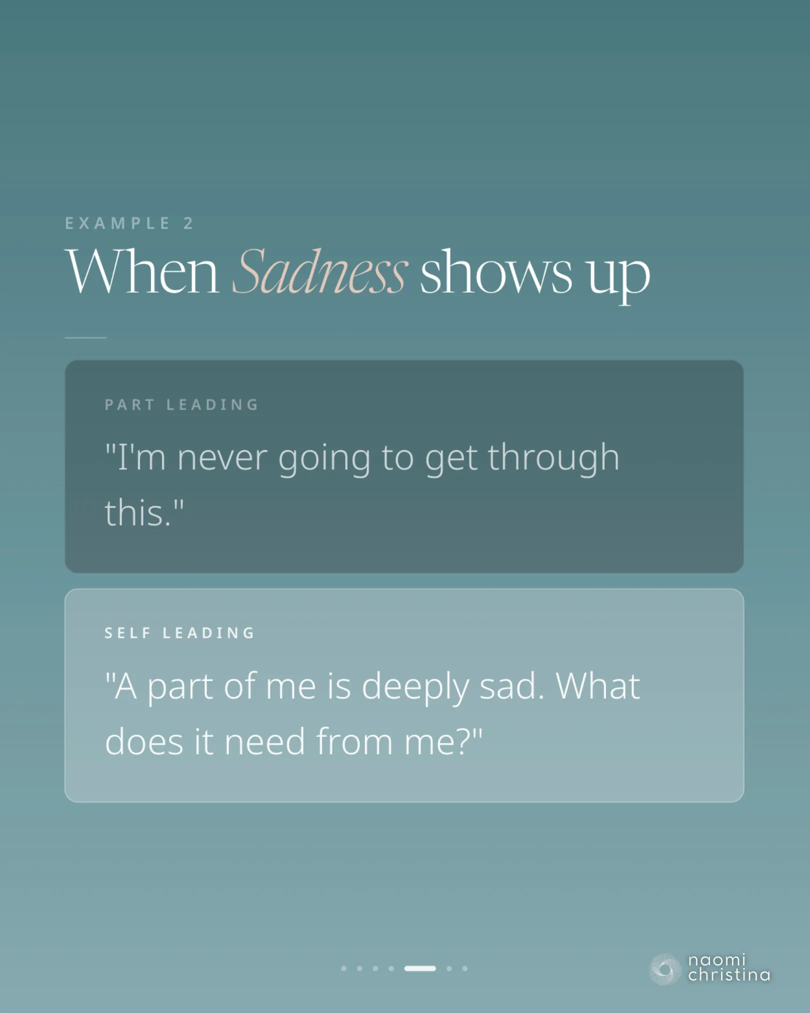Slide: 'The Self isn't something you create — it's already there' — what changes is how much space it has
