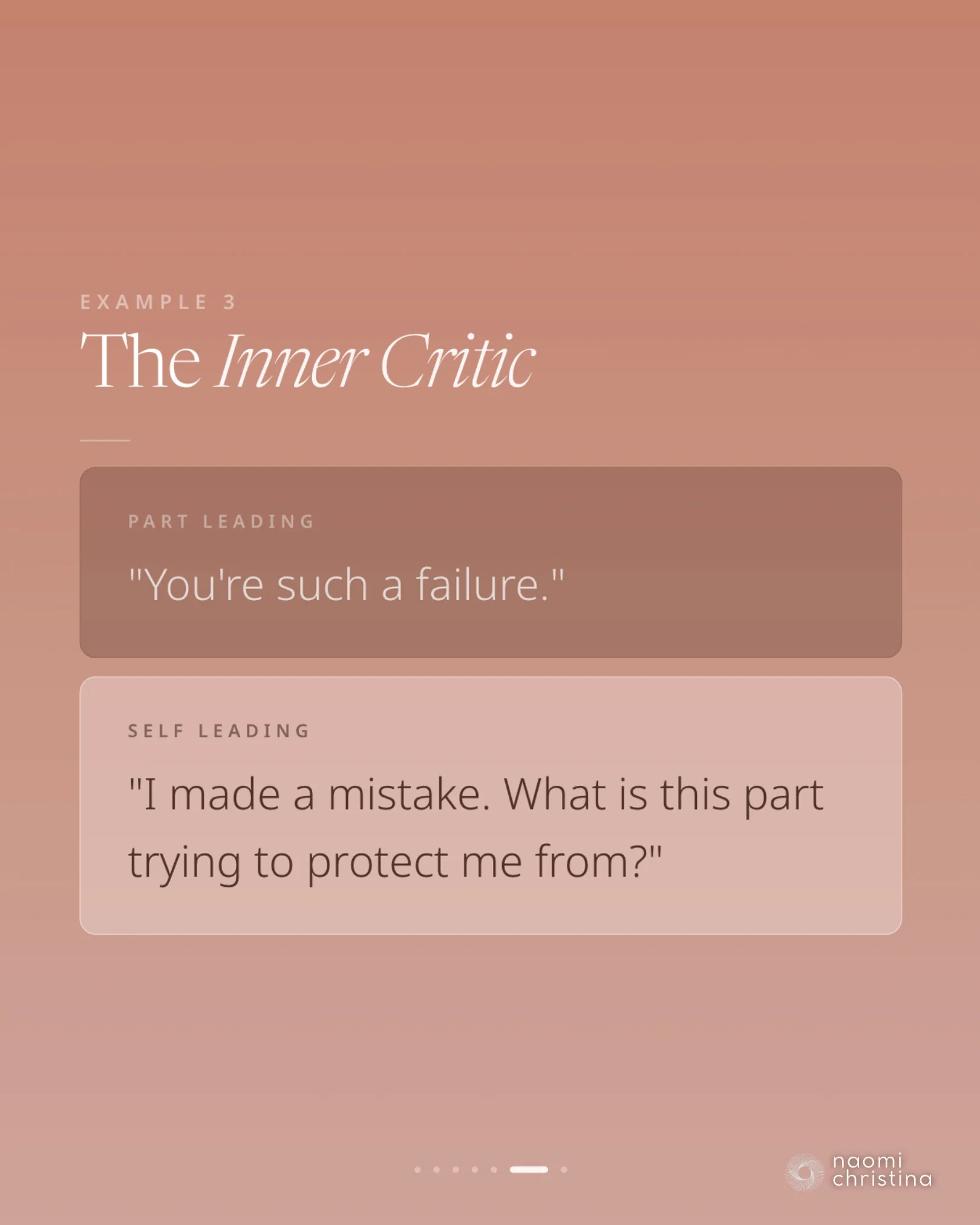 Slide on responding to protective parts with curiosity instead of judgment